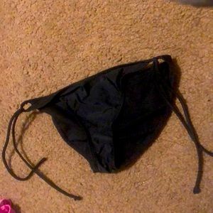 mid rise black bikini bottom small juniors new